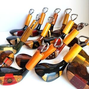 VINTAGE Golf club Bottle Opener wood club Beer Opener Bar Accesory Man Cave